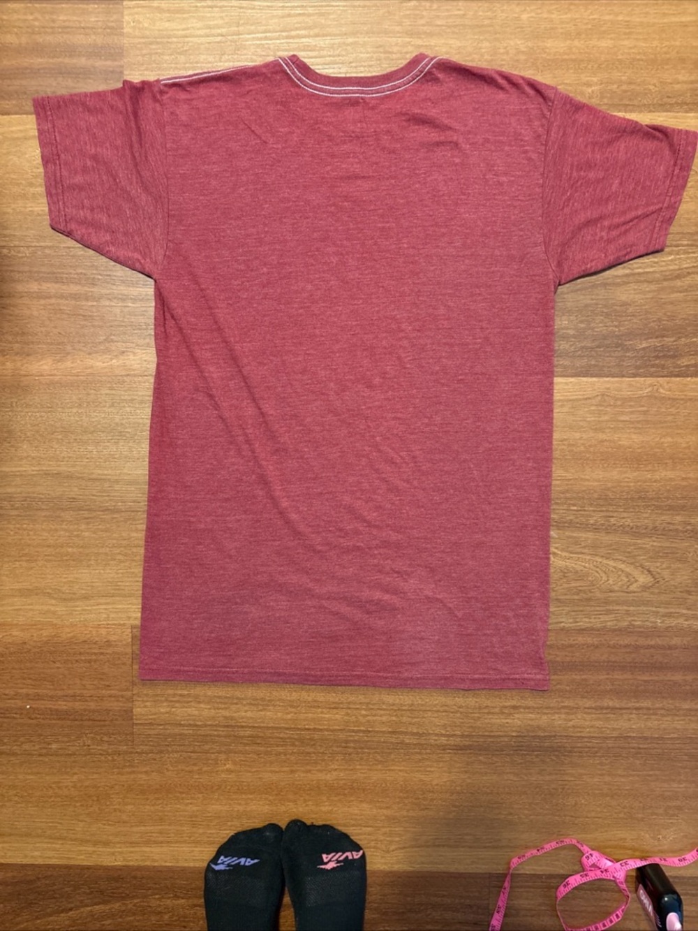 Billabong Men's Heather Red Logo Tee - Picture 4 of 4